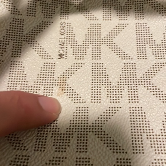 Michael Kors Small Cream, Light Brown Logo Studded Purse Backpack - Picture 13 of 13